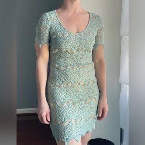 Ark & Co. Sea foam Lace Overlay Dress